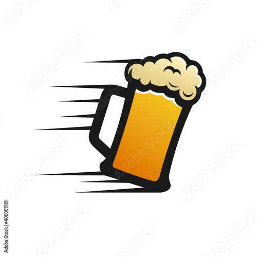 beer delivery logo design illustration