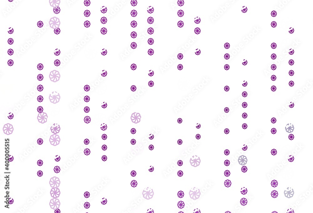 Light Purple vector cover with beautiful snowflakes. Light Purple vector cover with beautiful snowflakes.