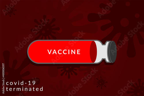 vaccine anti viral illustration with virus background for web or print element