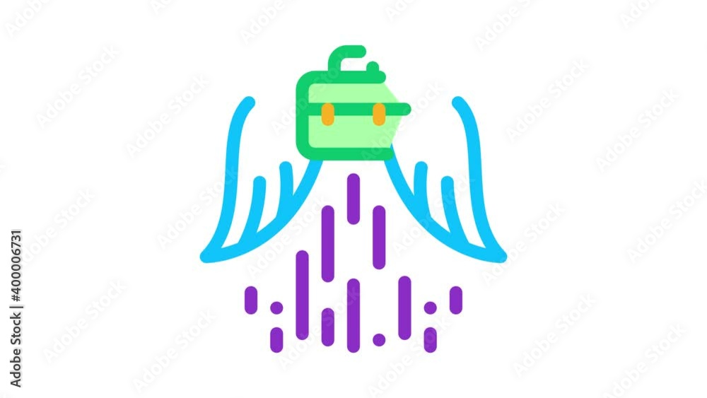soaring career Icon Animation. color soaring career animated icon on white background soaring career Icon Animation. color soaring career animated icon on white background