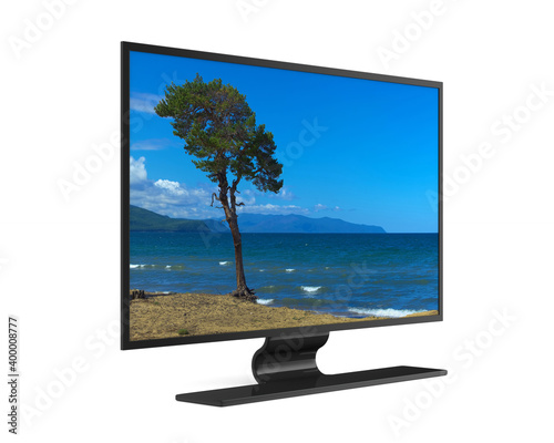 tv on white background. Iso...