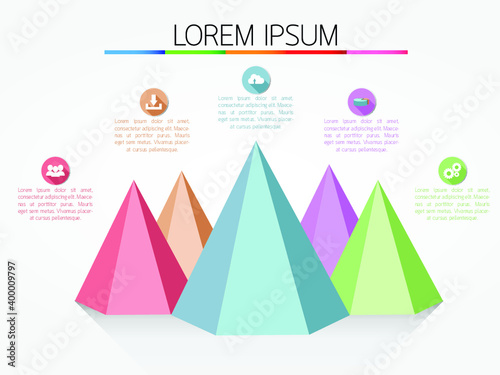 Cone infographic template
