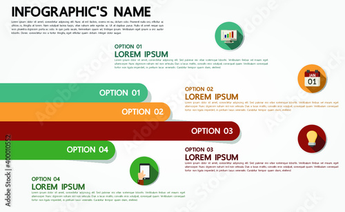 Label infographic template for business presentation