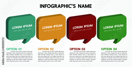 Speech bubble infographic template for smart presentation