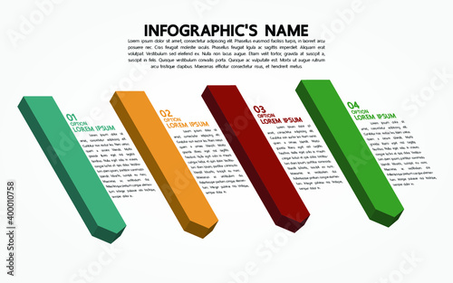 Bar chart infographic template for smart business presentation