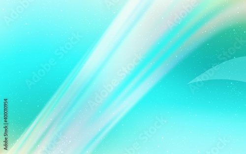 Light Green vector background with galaxy stars. Blurred decorative design in simple style with galaxy stars. Template for cosmic backgrounds.