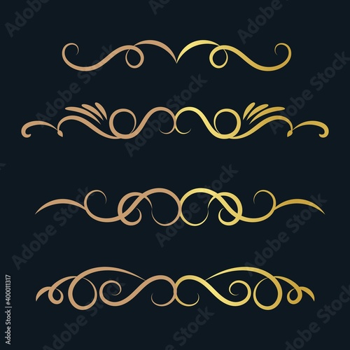 Vintage decorative elements for wedding invitation and greeting cards. - Vector.