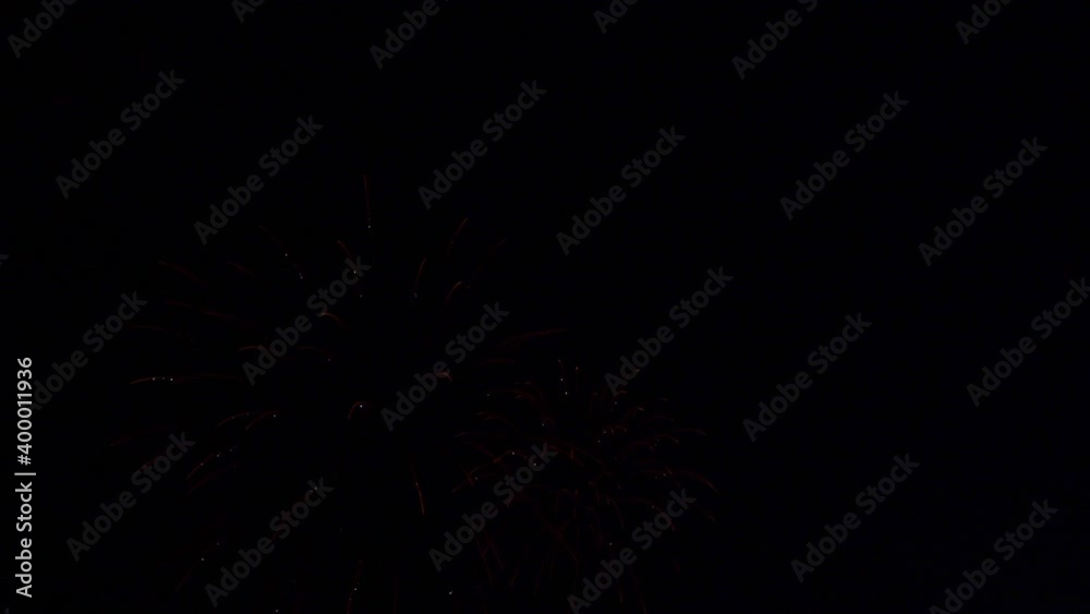 Fireworks in dark sky background. Low angle Fireworks in dark sky background. Low angle