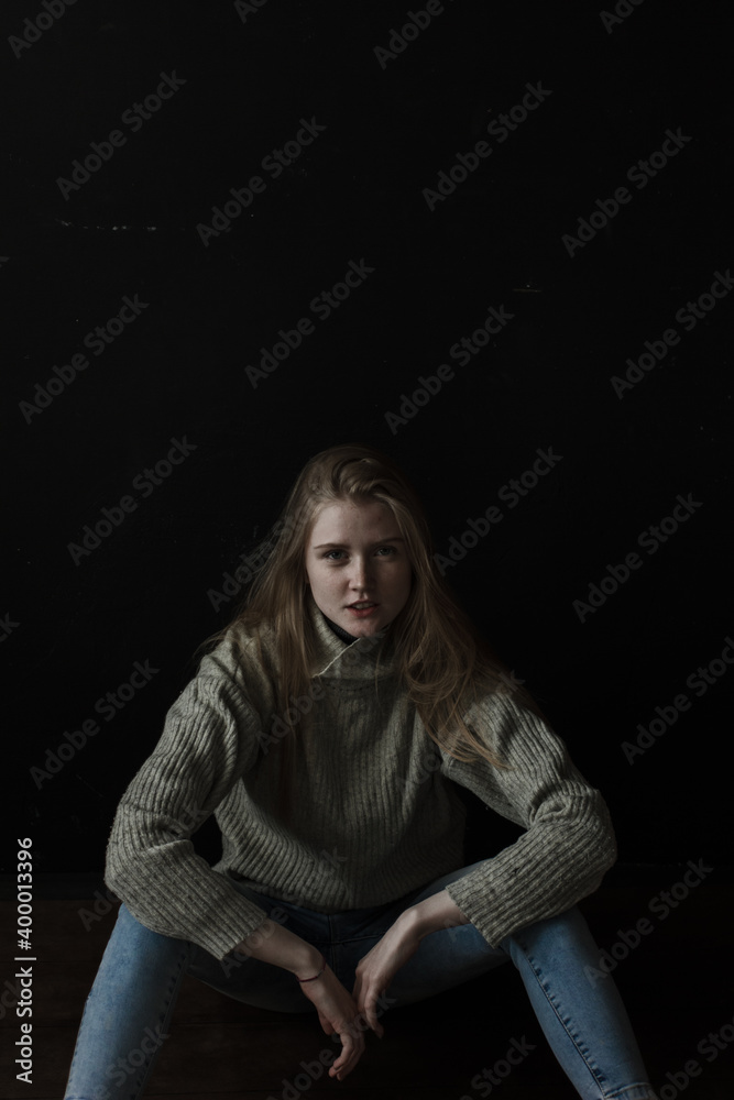 Model test with young beautiful female model with blonde hair Model test with young beautiful female model with blonde hair