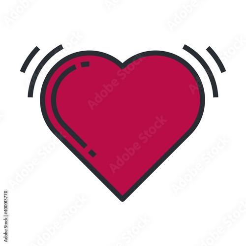 Heart icon. Love, romantic feelings sign. Valentine concept.