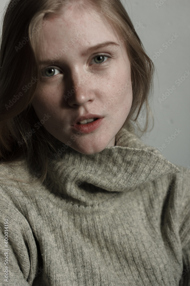 Model test with young beautiful female model with blonde hair Model test with young beautiful female model with blonde hair