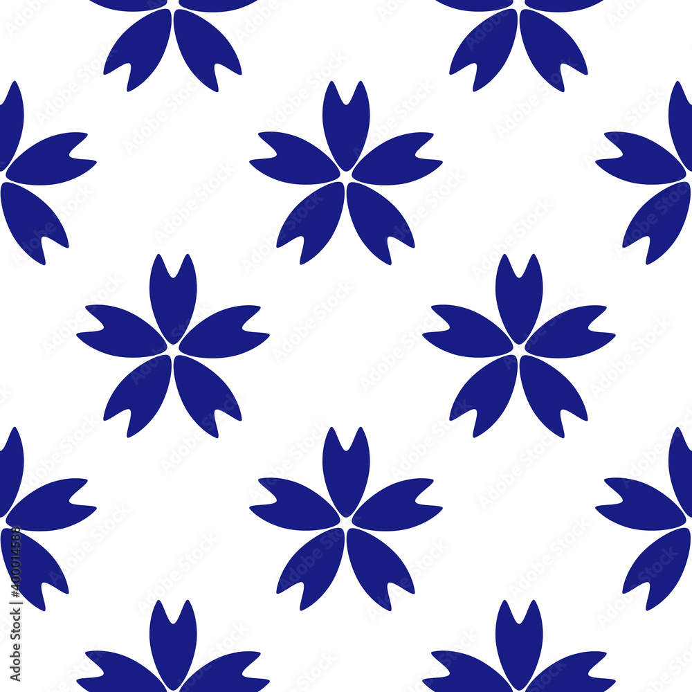 Seamless Simple Pattern Background with Flowers. Vector Illustration EPS10