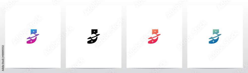 Saturn Planet On Letter Logo Design J Saturn Planet On Letter Logo Design J