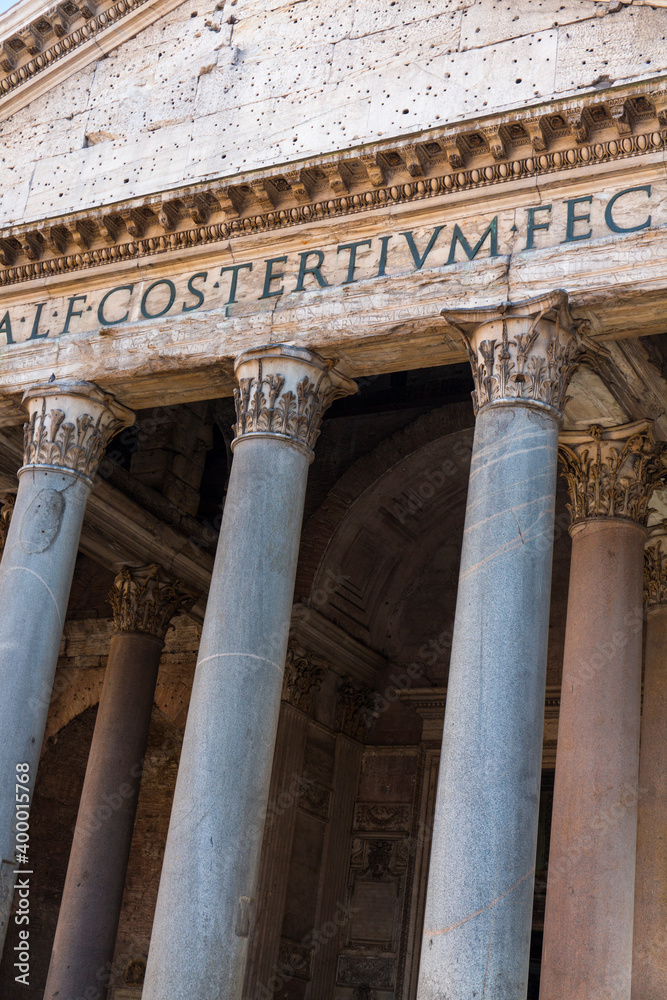 Naklejka premium Pantheon, Piazza della Rotonda, Rome, Italy, Europe