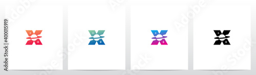 Saturn Planet On Letter Logo Design X