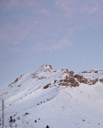 snow covered mountains