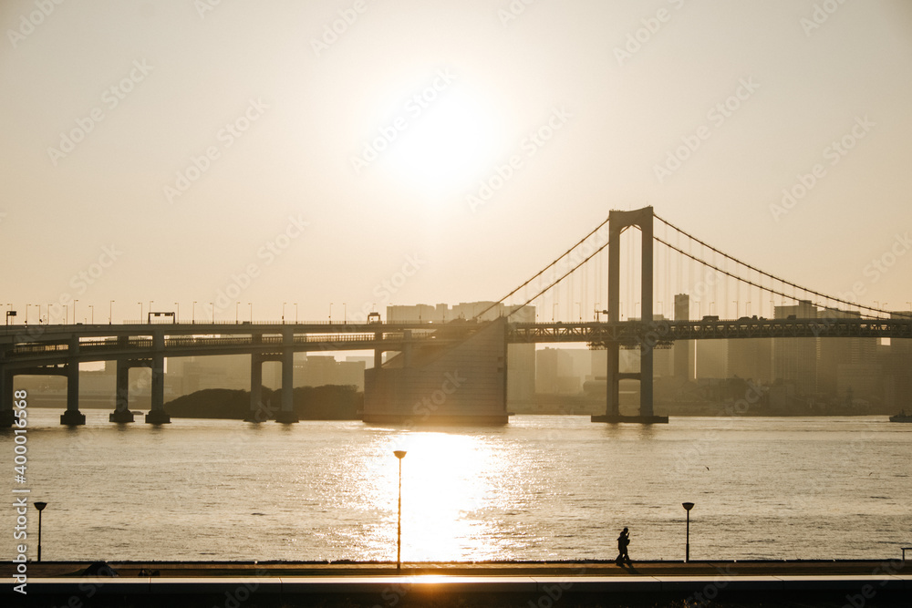 夕陽と橋