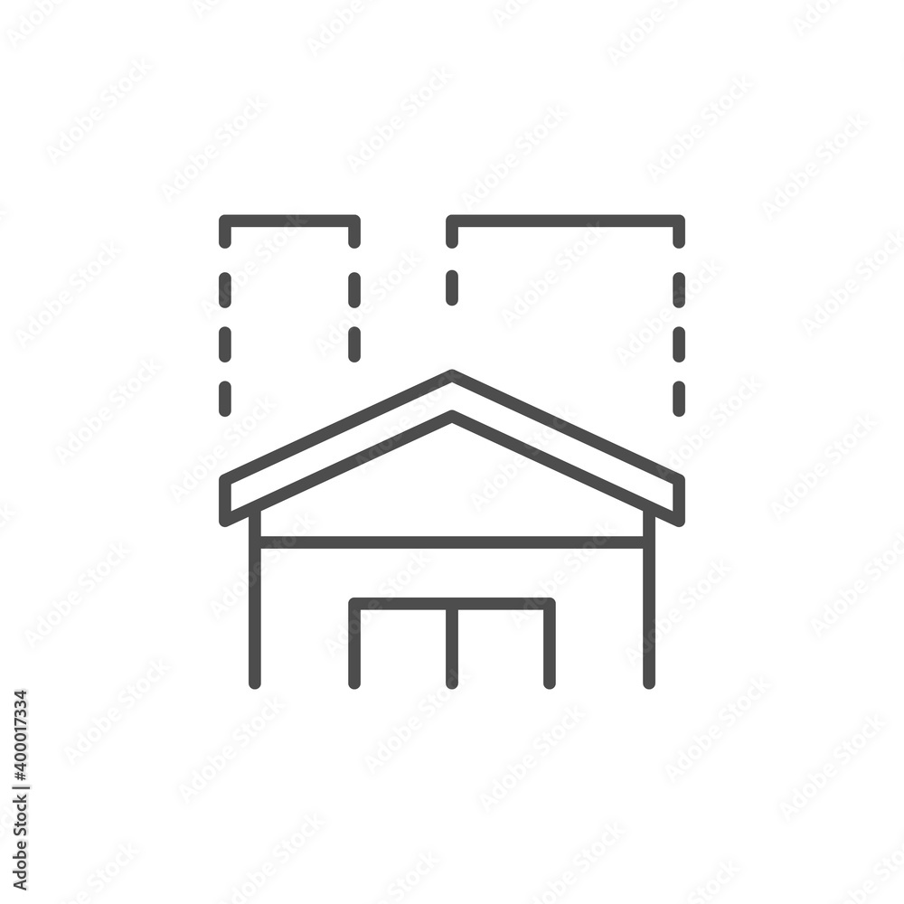 House blueprint line outline icon House blueprint line outline icon