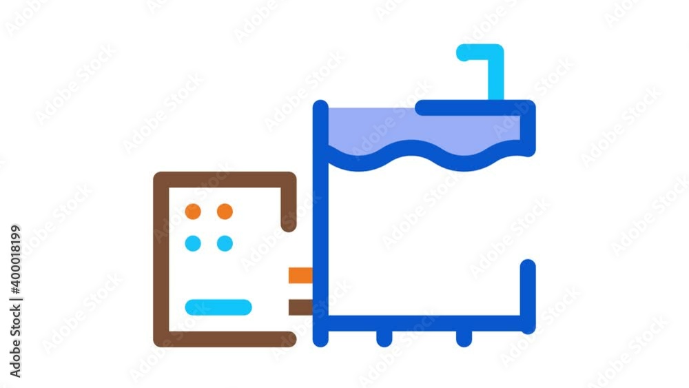 milk fullness Icon Animation. color milk fullness animated icon on white background