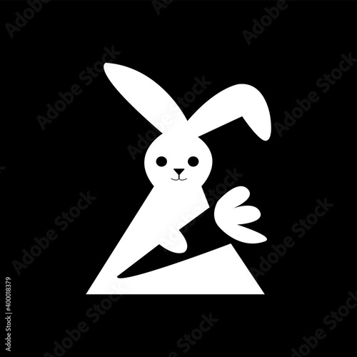 Rabbit icon easter bunny ears