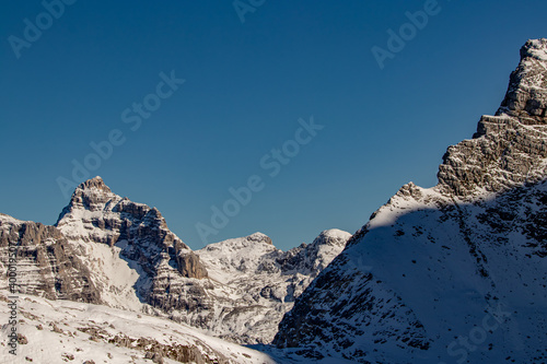 High mountains in Julian alps  winter