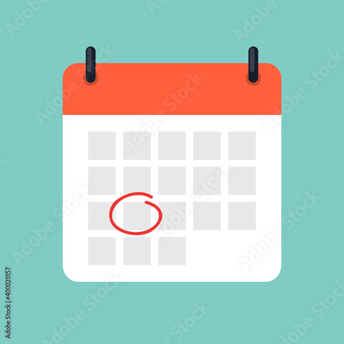 Calendar. Concept of Schedule, appointment. Vector Illustration eps10