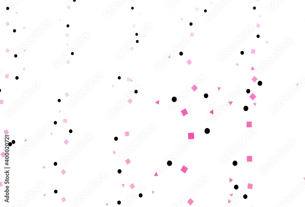 Light Pink, Blue vector pattern in polygonal style with circles.