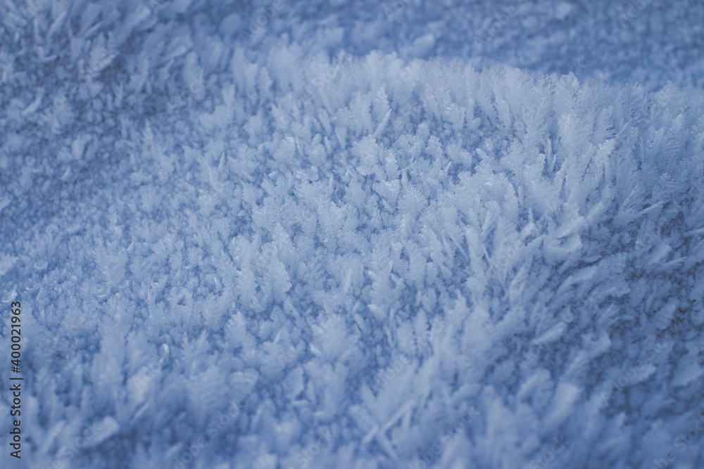 frozen snow in beautiful patterns