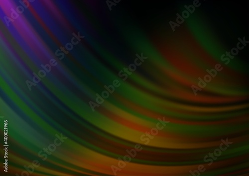 Dark Multicolor, Rainbow vector template with bent lines.