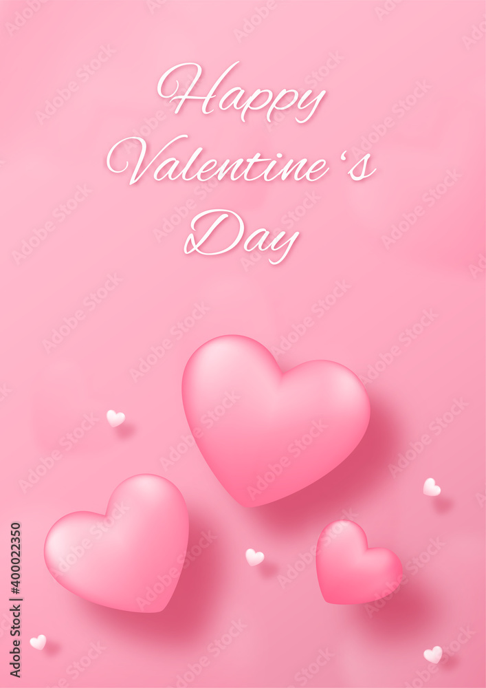 Paper art with heart on pink background. Love concept design for happy mother's day, valentine's day, birthday day. Banner and greeting template design.