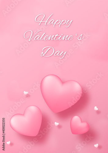 Paper art with heart on pink background. Love concept design for happy mother's day, valentine's day, birthday day. Banner and greeting template design.