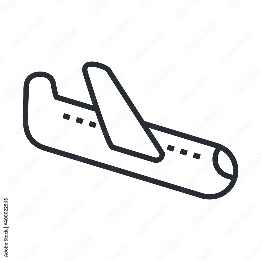 Airplane landing icon on white background. Aircraft sign. Airplane landing icon on white background. Aircraft sign.