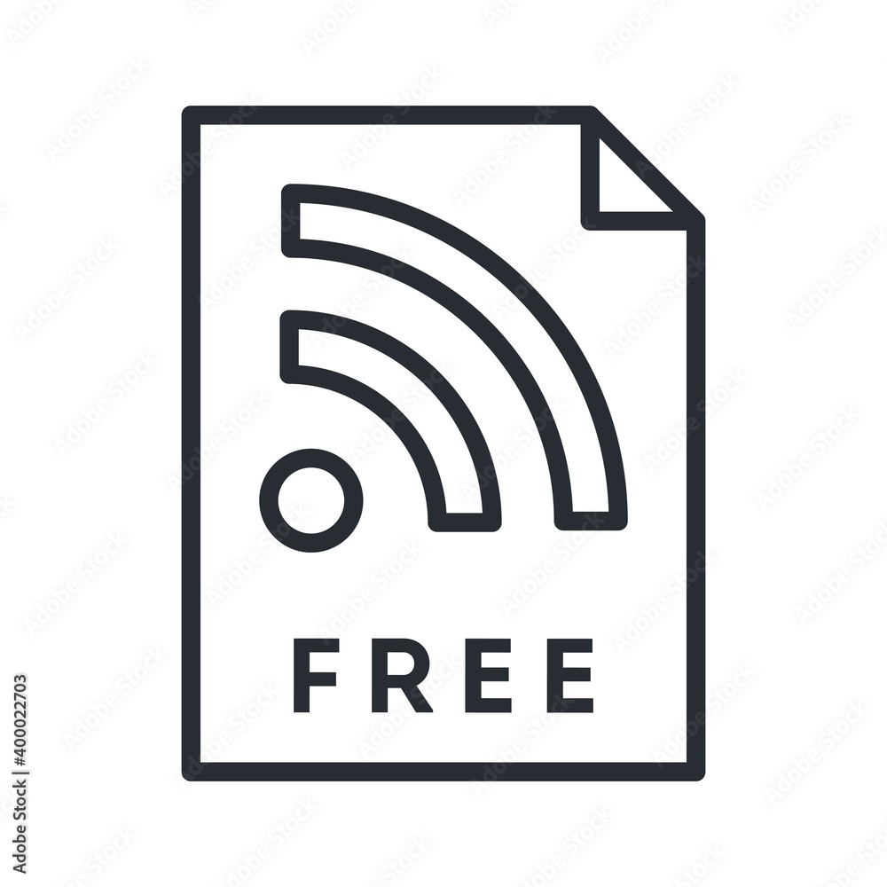 Free wifi zone icon in flat design style. Free wifi zone icon in flat design style.