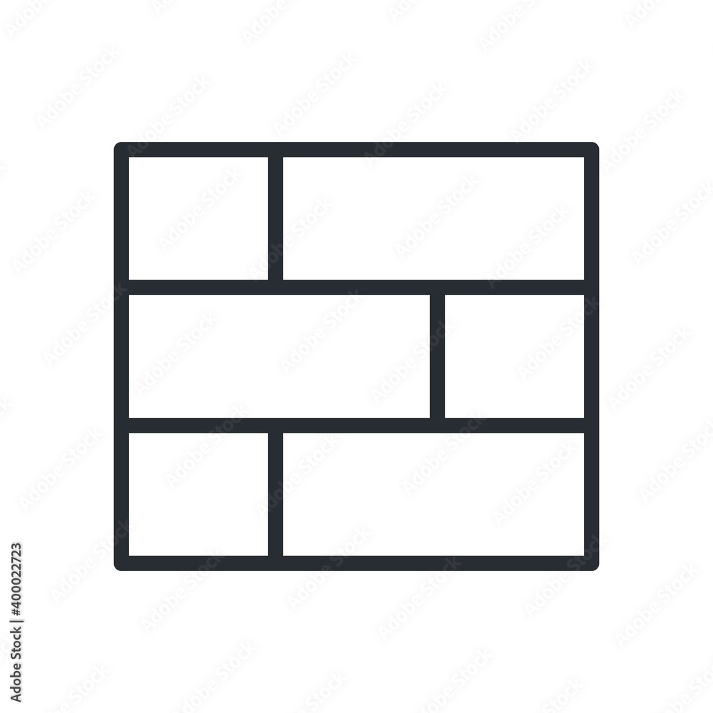 Simple red brick wall icon in flat design style. Simple red brick wall icon in flat design style.