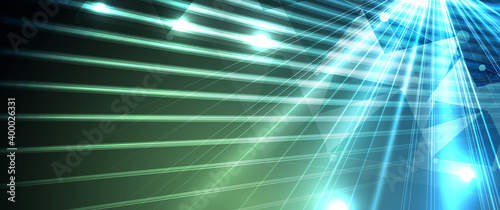 Quantum processing. Deep learning artificial intelligence. Future new technology  for business or science presentation