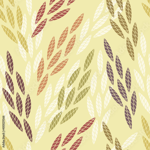 Leaves. Foliage background. Floral seamless pattern. 