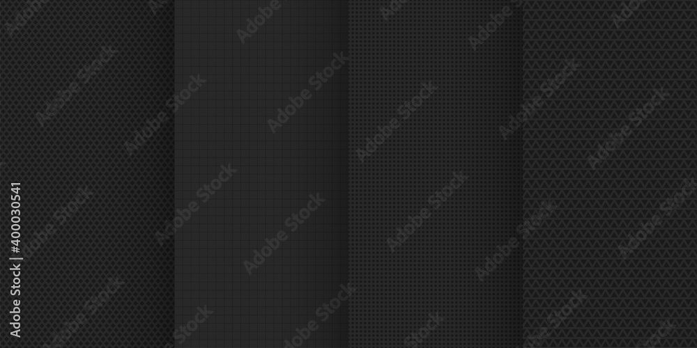 Obraz premium black color calm minimal style seamless pattern