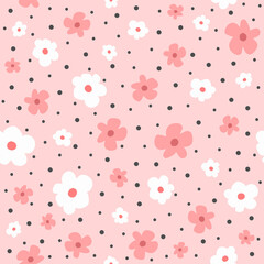 Stickers Bloemenmotief patronen Speelse bloemetjes met kleine stippen  © Anne Punch