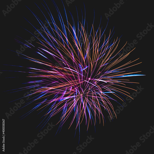 fireworks in the night sky