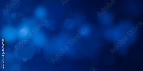dark blue christmas background with abstract bokeh blue background photo