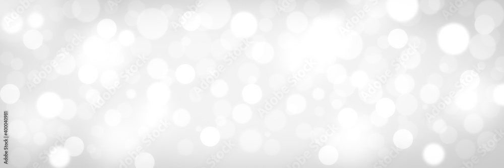 abstract christmas background with snow and bokeh white background
