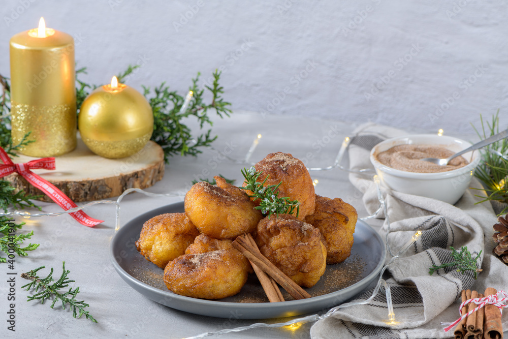 Traditional portuguese Christmas sweets Sonhos Traditional portuguese Christmas sweets Sonhos