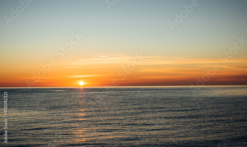 Sunset at sea. Sun over the sea. Sea landscape. © ALEKSANDR
