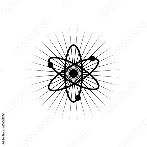 Atom icon isolated on white background
