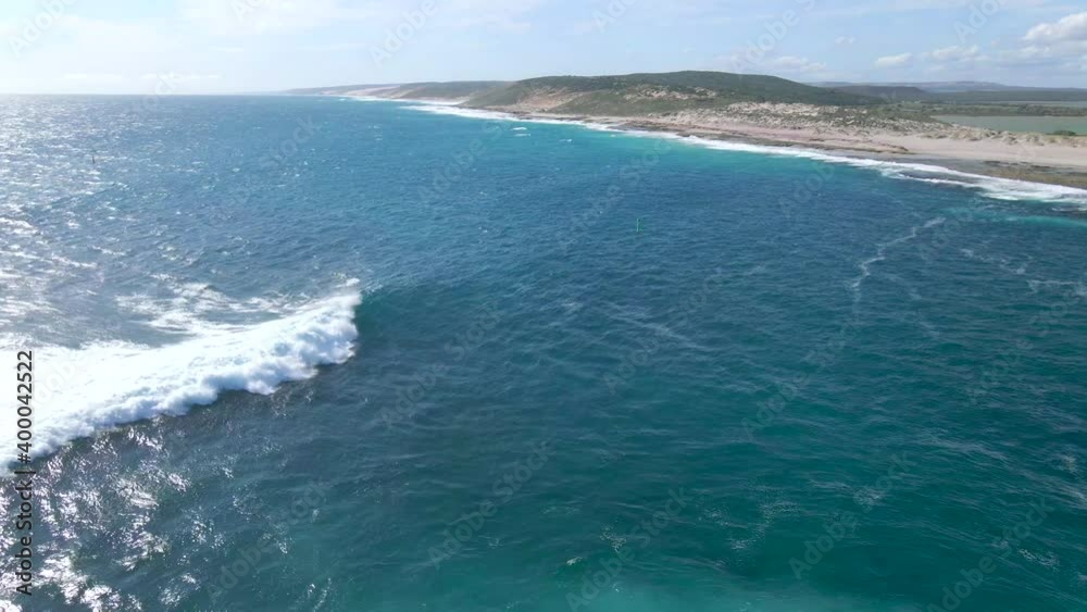 Waves Crashing on Australia's Western Ocean Coast, Aerial Drone View Waves Crashing on Australia's Western Ocean Coast, Aerial Drone View