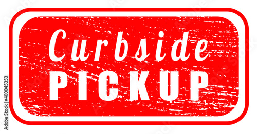 Grunge retro curbside pickup stamp