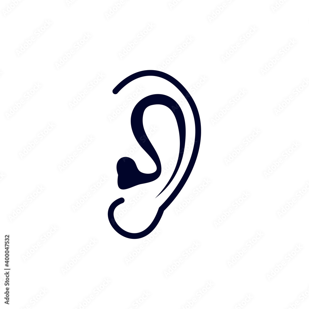 Ear logo design vector template, Organs logo design concept, Icon symbol Ear logo design vector template, Organs logo design concept, Icon symbol