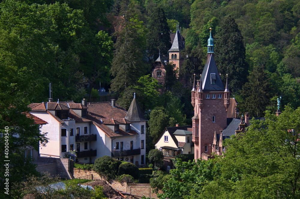 View from the castle of Heidelberg, Germany, Europe
