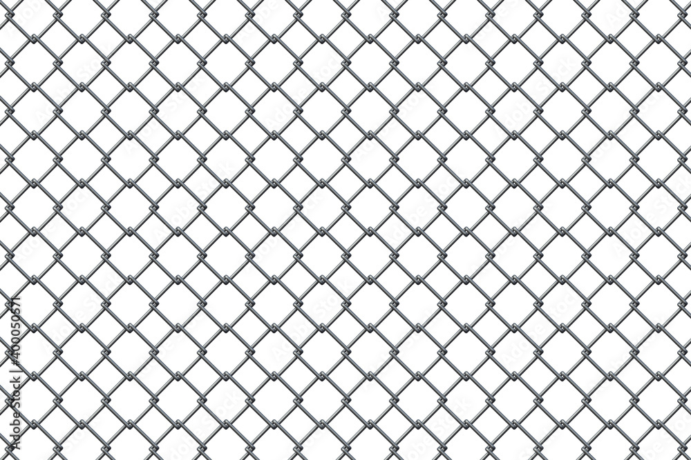 Metal grid isolated on white background. 3d rendering Metal grid isolated on white background. 3d rendering