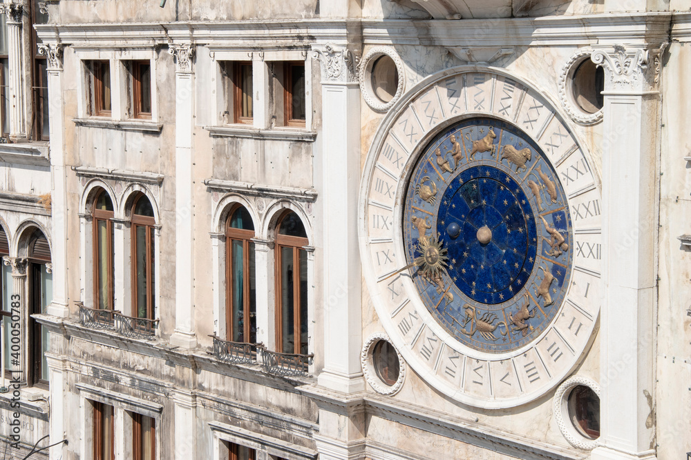 Clock Tower, Renaissance building located in San Marco square in Venice